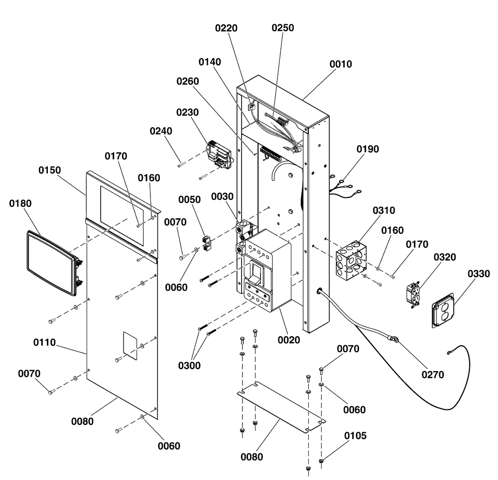 Circuit Protection Group Diagram and Parts List for 080081-01  Briggs and Stratton Generator